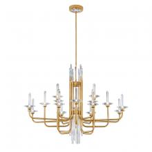  S5716-18O - Calliope 16 Light 120-277V Chandelier in Black with Optic Crystal